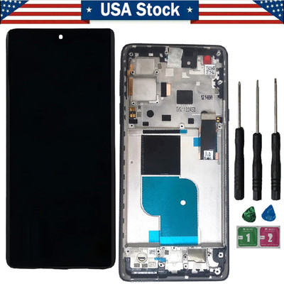 Full OLED For Moto Edge 30 Pro XT2201-3 LCD Display Touch Screen Digitizer Frame