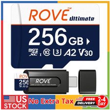ROVE Ultimate Micro SD Card microSDXC 256GB Memory Card with USB 3.2 Type C