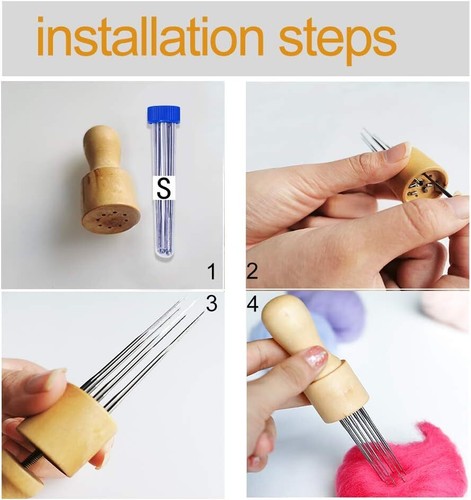 IMZAY Needle Felting Tools, Wool Felting Supplies, Needle Felting Kit with60 Pcs - Picture 4 of 6