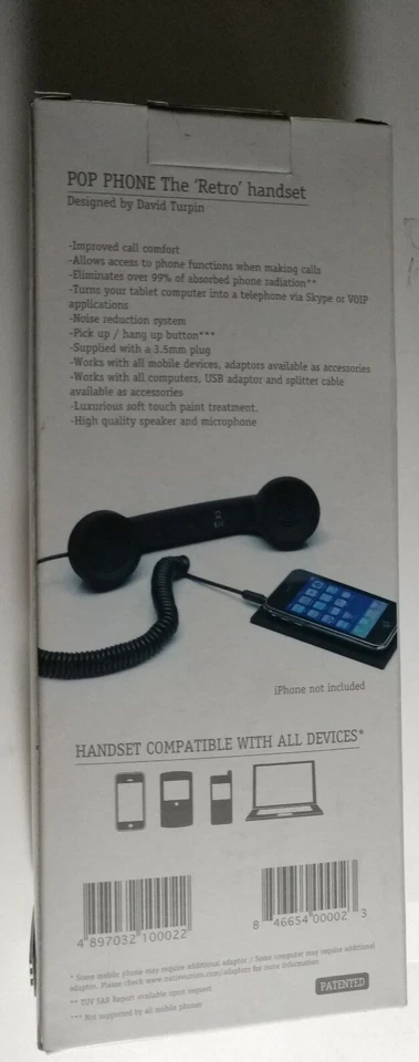Native Union Red Pop Phone “Retro” Handset Compatible With All Devices NIP - Image 2 of 4