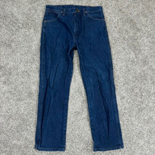 Vintage Wrangler Jeans Mens 34x30 Fits 32x29 Blue Cowboy 13MWZ Western 90s USA