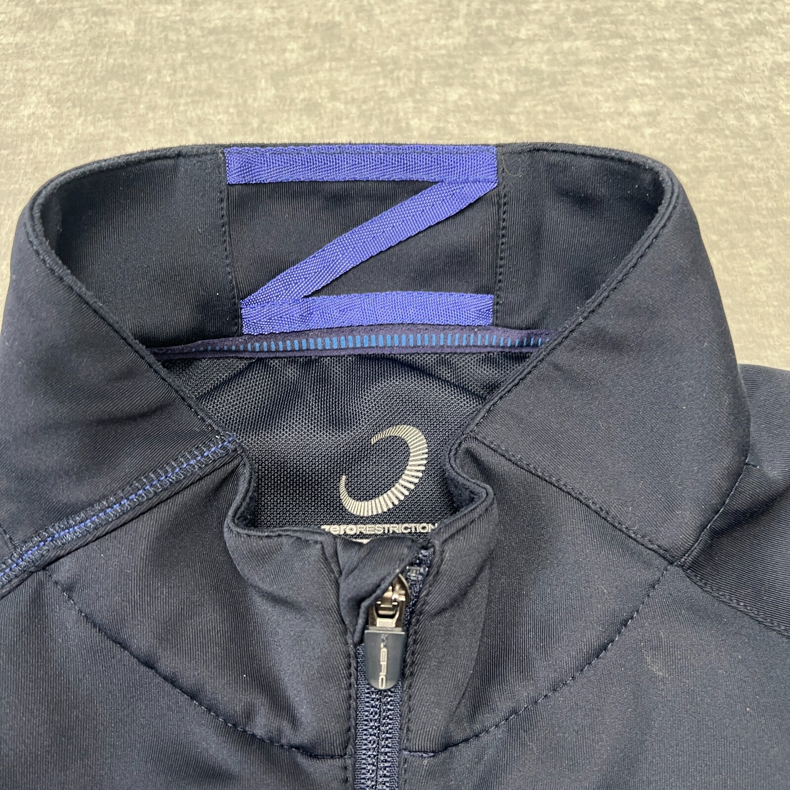 Zero Restriction Vest Mens Large Navy Tour Series 1/2 Zip Performance Wheels Up eBay