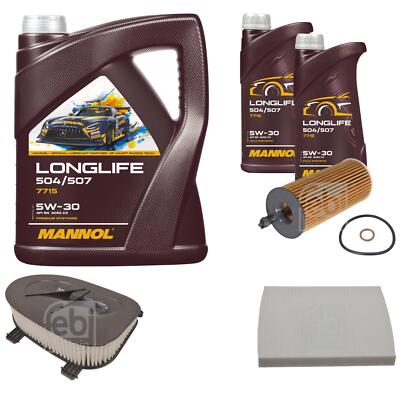 FEBI BILSTEIN Inspektionspaket 7L MANNOL Longlife 504/507 5W-30 für BMW X5 F15