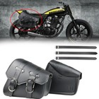 2PC Motorcycle PU Side Saddle Bags Saddlebag For Motorcycle 883 1200 Custom