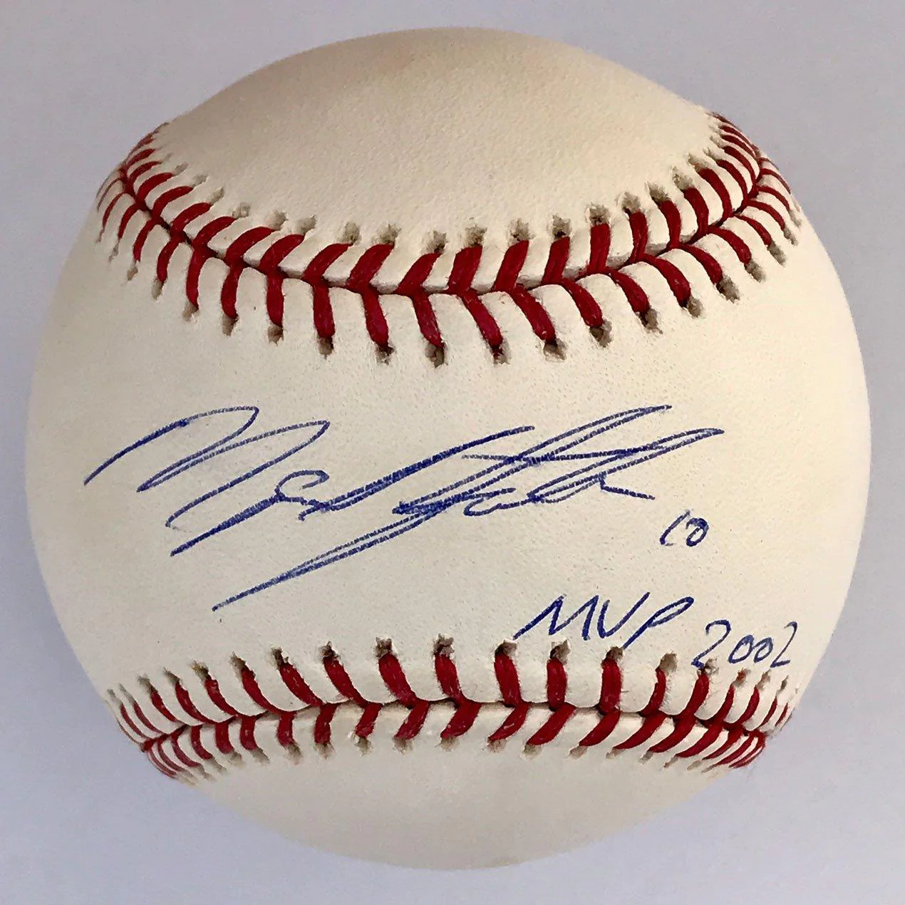 Miguel Tejada Signed And Inscribed MVP 2002 MLB Baseball (JSA KK95137)