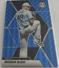 2020 Chronicles Mosaic Baseball Brendan McKay Tampa Bay Rays Blue Prizm RC #d