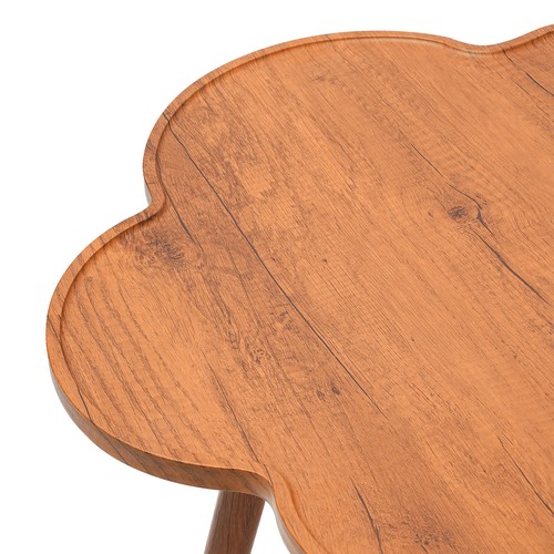 23.6*19.7in Flower Freestanding Synthetic Sheet Wood Color Coffee Table Indoor - Picture 15 of 24