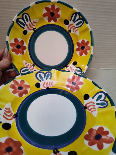 Pottery Barn Gartentiere Steingut Salatteller Schüsseln 4er Set Biene Vintage - Bild 5 von 8