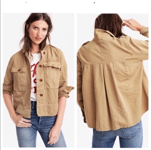 J. Crew Tan Garment Safari Shirt Light 