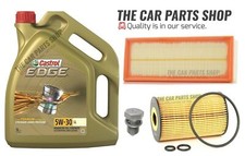 FOR VW TIGUAN 2.0 TDI 07-18 SERVICE KIT 5 LITRE CASTROL & AIR OIL FILTER KIT