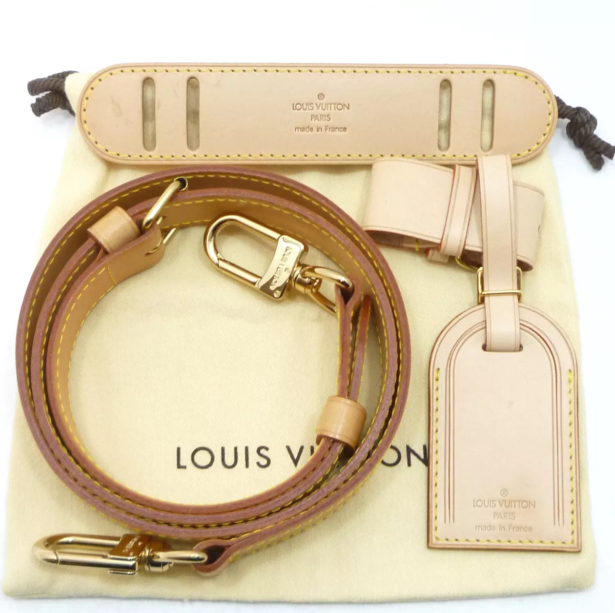 Auth LOUIS VUITTON Shoulder Strap For Keepall 25mm Name Tag Shoulder Pad  1010287