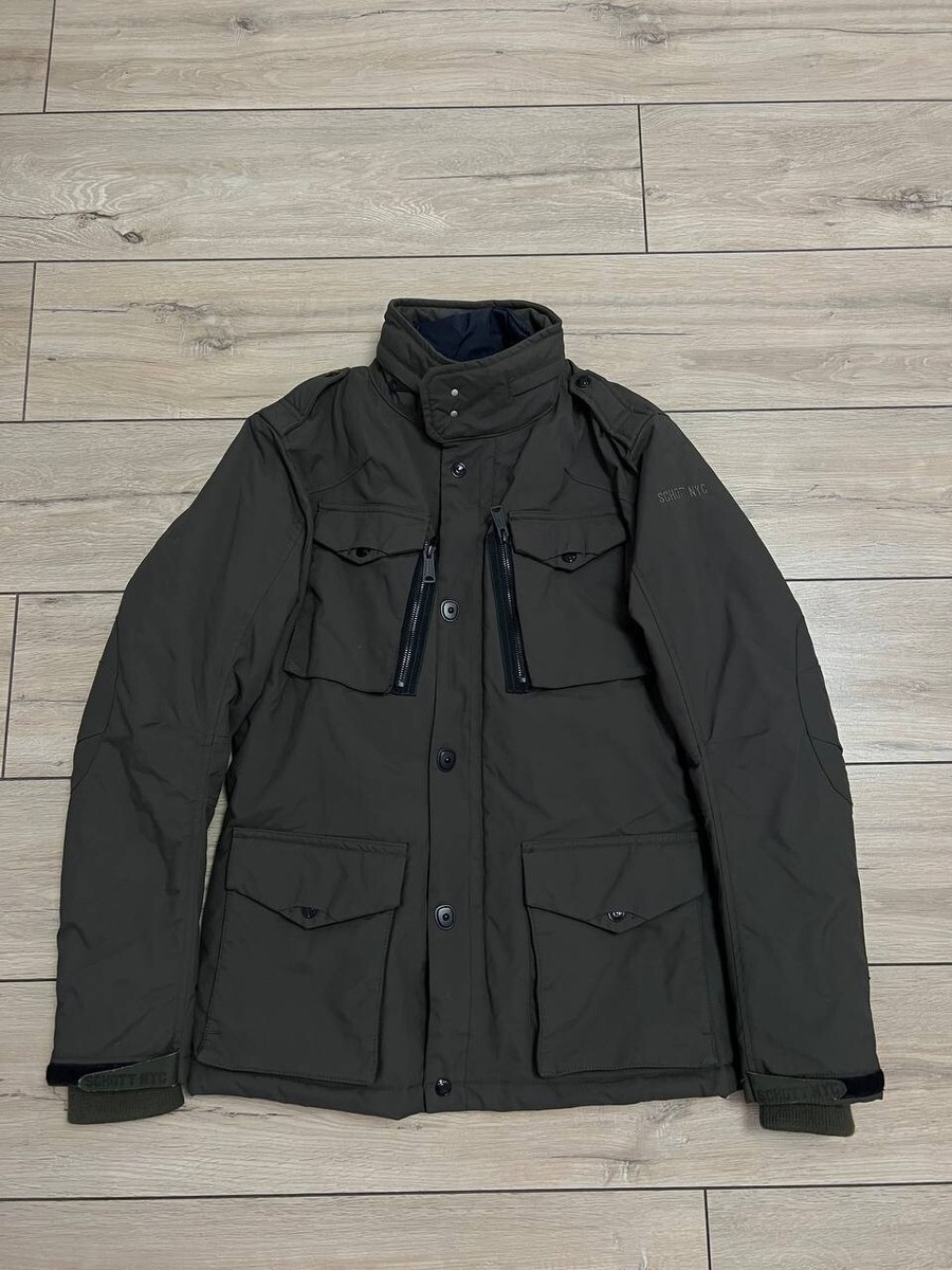 Schott Blouson Homme Kaki Bomber CWU Army Kaki In Recycled Nylon