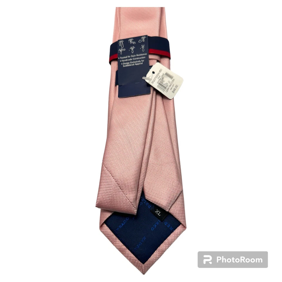 Corbata extra larga Saddlebred, sección rosa, grande y alta; ideal para Pascua y Primavera Foto 3 de 4