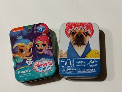 Cardinal Nickelodeon Shimmer & Shine 24 Piece & Bulldog 50 Piece Tin ...