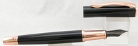 Monteverde Impressa Black & Rose Gold Trim Fountain Pen - Broad - Monteverde Impressa Black & Rose Gold Trim Fountain Pen - Broad -