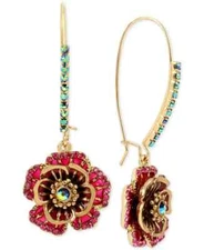 Betsey Johnson Rose Dangle Earrings