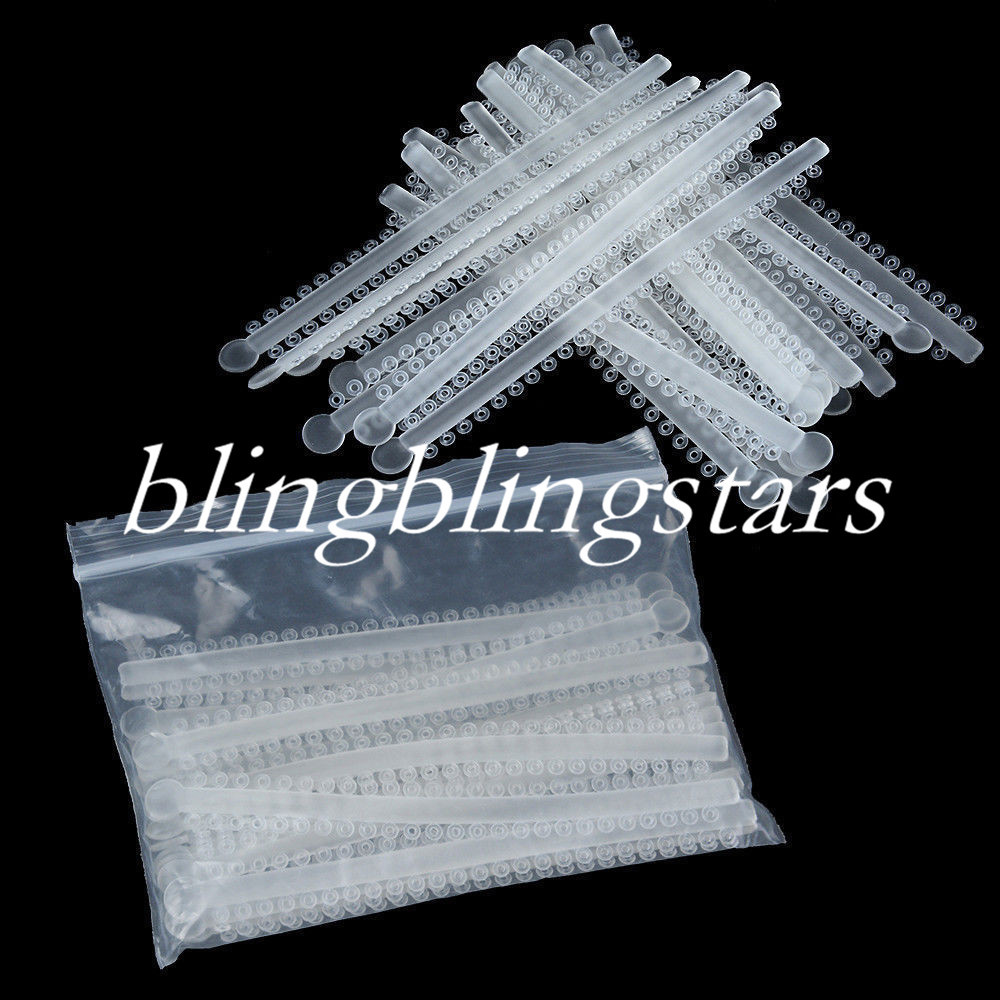 1000-Piece Clear Elastic Ligature Ties For Dental Braces - Orthodontic Rubber Bands