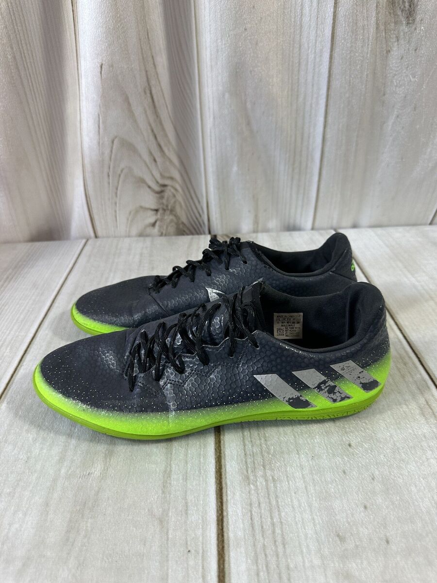Adidas Messi 16.3 Indoor Soccer Mens 11 Shoes Black Green Adidas Messi 16.3 Indoor Soccer Mens 11 Shoes Black Green