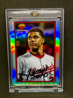 JUAN SOTO RARE ROOKIE   REFRACTOR INVESTMENT CARD SSP BOWMAN CHROME YANKEES MINT
