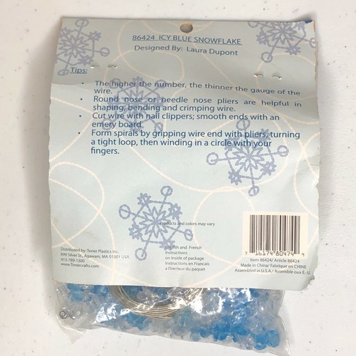 Kit de adornos artesanales estrella copo de nieve azul helado hace 8 - Imagen 3 de 9