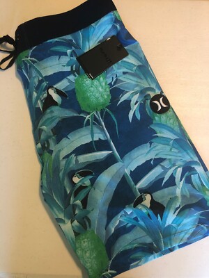 Hurley Men's Phantom Costa Rica 2 Boardshorts Sz 31-40 BQ0037 Blue Tropical 20''