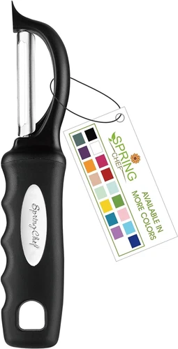 Spring Chef Premium Swivel Vegetable Peeler, Soft Grip Handle and Ultra Sharp St