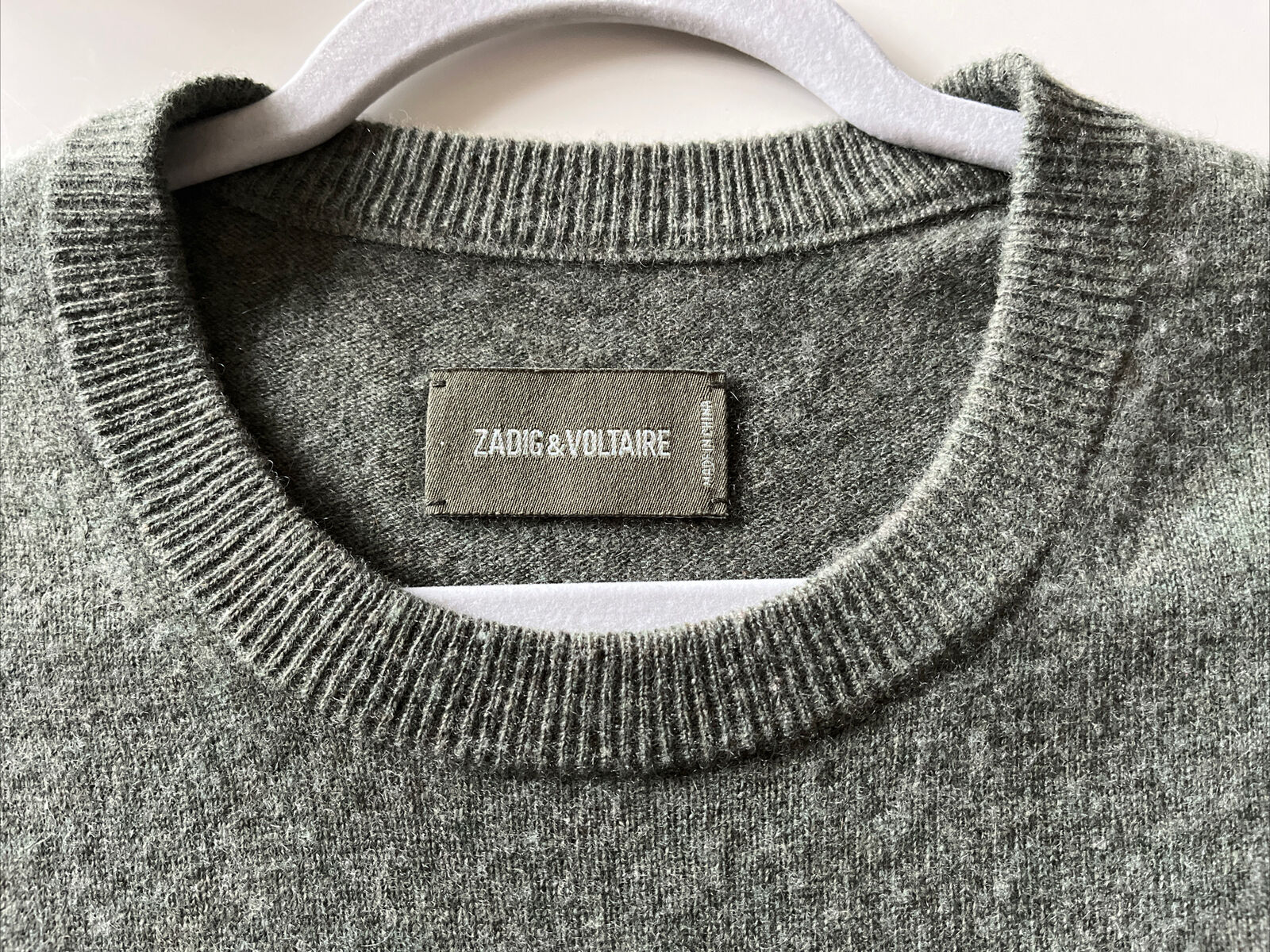 Zadig & Voltaire Shania Cashmere Sweater M Sage G… - image 9