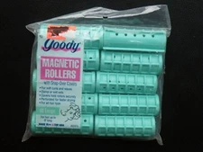 NEW Vintage GOODY SNAP-OVER LOCKING ROLLERS 10 LARGE in PACKAGE Free Ship