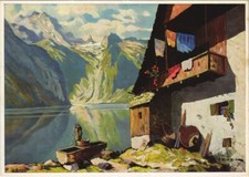 CPA AK Konigseer Ache mit Watzmann und Hochkalter GERMANY (1064014)