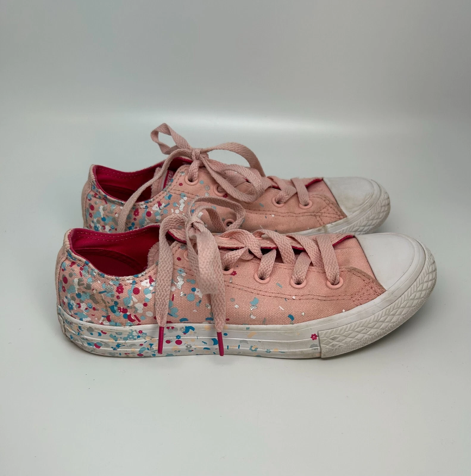 Sneakers basse Converse All Star Ox rosa pastello confetti giovani taglia 2