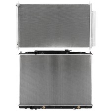 Aluminum Radiator & AC Condenser Cooling Kit For 2009-2015 Honda Pilot 3.5L V6