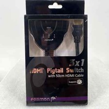 Fosmon HDMI 3x1 Pigtail Switch w/ 50 cm HDMI Cable - Supports 3D - New