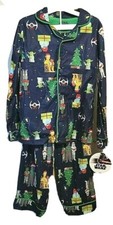 Star Wars Boys Christmas Pajamas 2pc Set Yoda Boba Fett C3PO R2-D2 Size Small