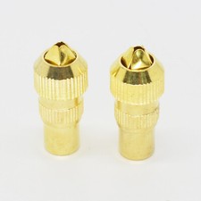 8pcs Gold TV Aerial Male Connector Coaxial RF Cable Plug with Freeview Grip End