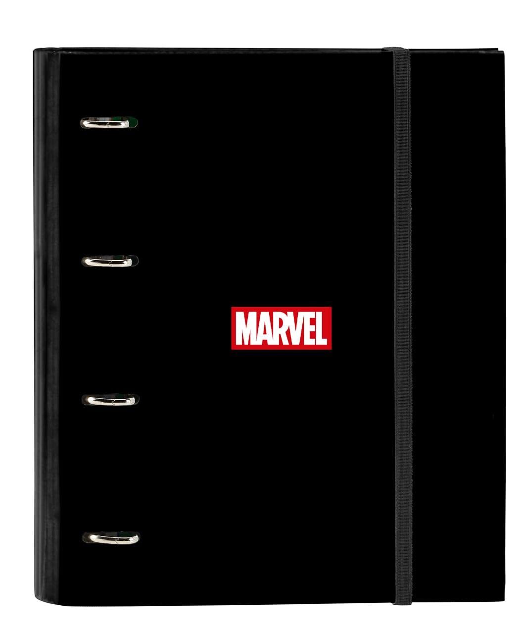 Ring Binder Marvel Black (27 X 32 X 3.5 Cm) NUOVO