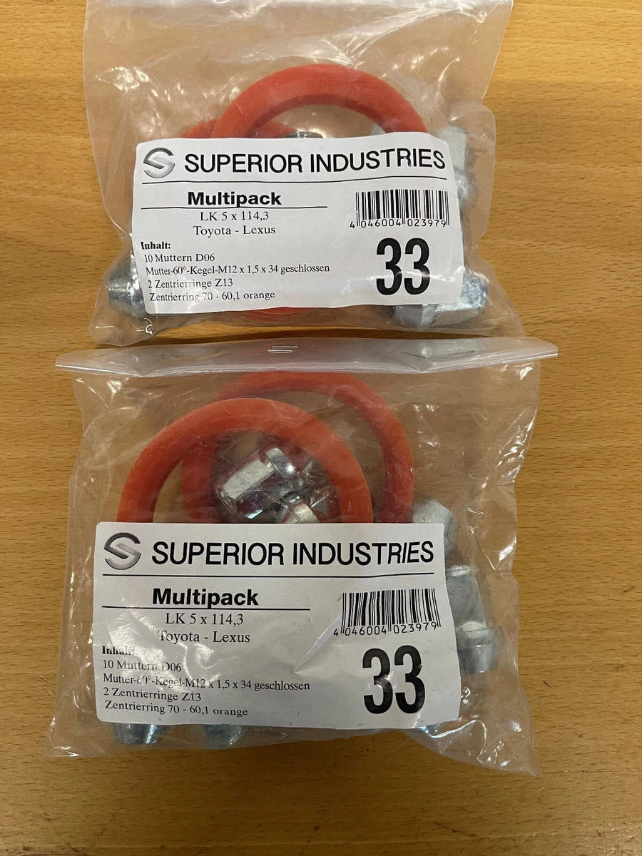 Alutec Zubehörkit MP 033 Muttern M12x1,5 Kegel SW19 + Ring 70,0>60 