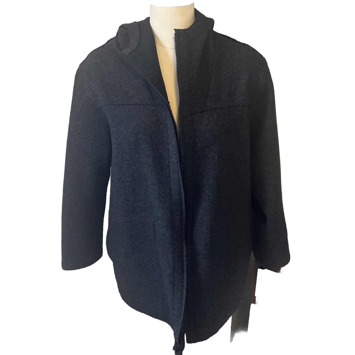 CP Company Vintage Wool Coat Jacket Size 42 Italy Zip Front CP Company Vintage Wool Coat Jacket Size 42 Italy Zip Front