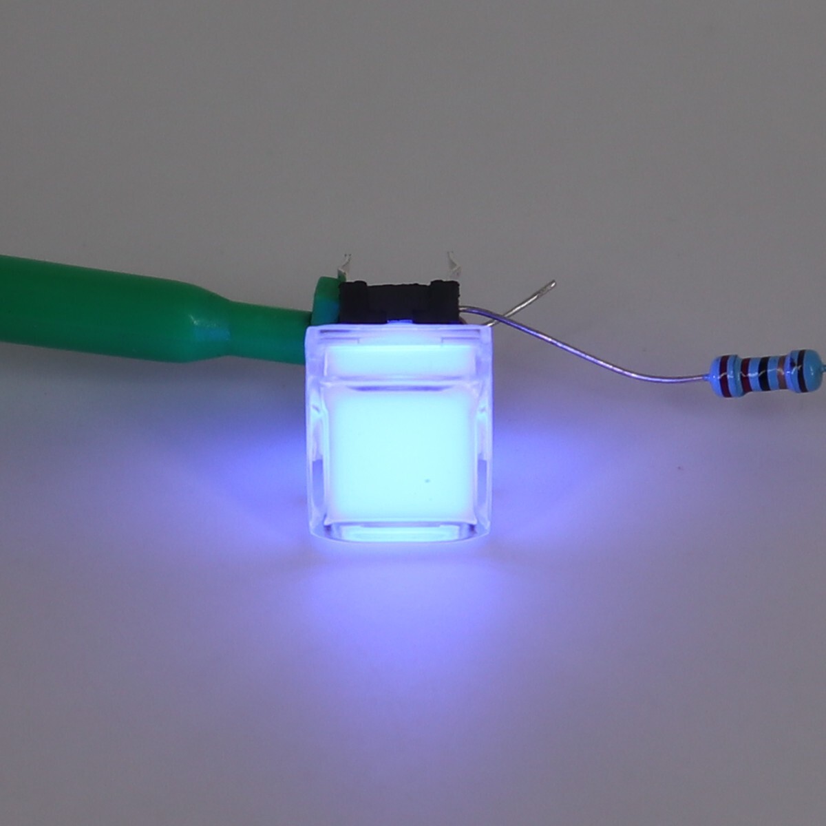 5 Piezas TS5 Series Cuadradas De 0.362 X 0.362 In Con LED Momentáneo SPST PCB Mini Pulsador Táctil Interruptor – (Color: 5 Luces LED Amarillas