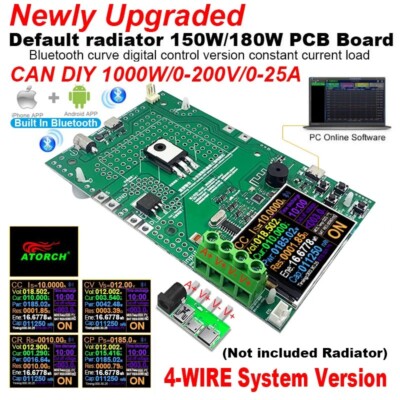 DIY 1000W 4-Wire DC Electronic Load   Lithium Battery Tester & Capacity Monitor