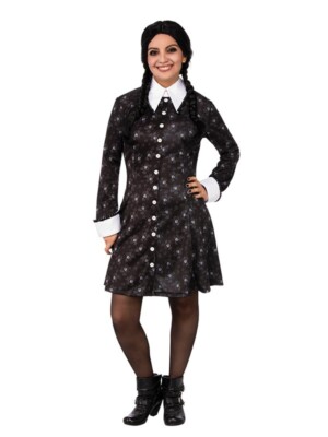 Offiziell lizenziertes Addams Family Damen Wednesday Addams Family Kostüm
