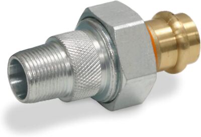 Dielectric Union Pipe Fittings 3/4'' MIP x 1/2'' Press Lead Free Galvanized Brass