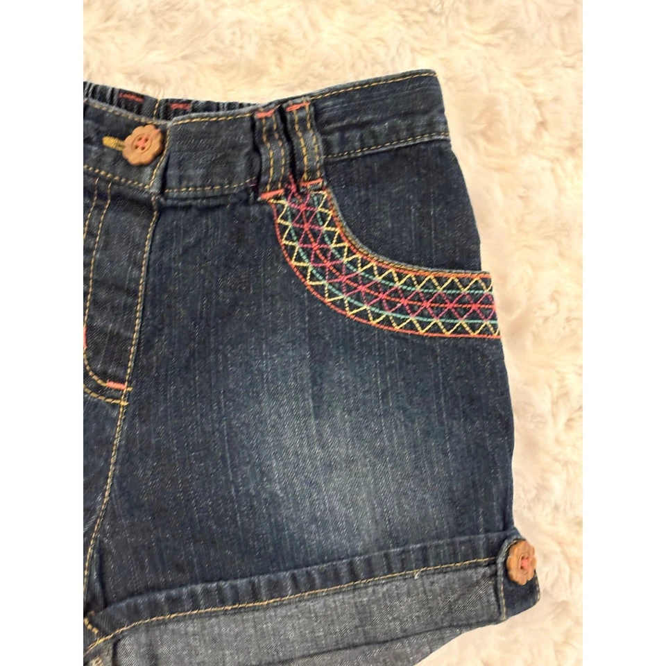 Camiseta Gymboree Pretty Lady Linda como un insecto Bordada Denim y Bicicleta Corta LOTE 5T GUC Foto 4 de 4