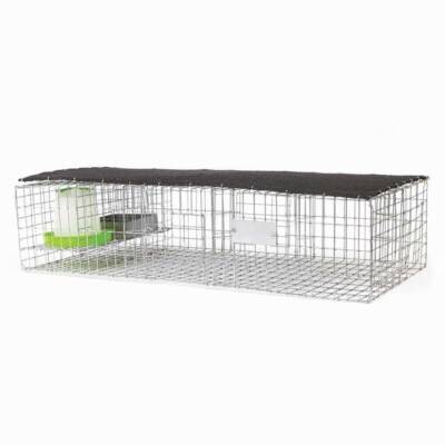 Pigeon Trap with Shade, Food & Water 35'' x 16'' x 8''   Humane trap with comfort.