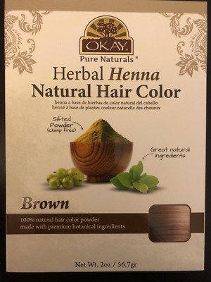 OKAY Pure Naturals Herbl Henna Natural Hair Color {Brown} 100% Natural 