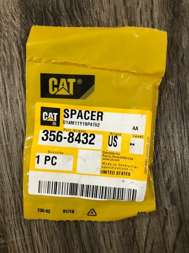 4pk CAT Caterpillar 356-8432 Spacer, Genuine - Picture 3 of 7