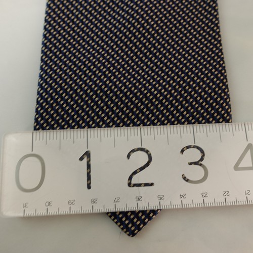 Countess Mara Neck Tie Mens Blue White Solid Silk Luxury Suit Classic Minimal - Picture 8 of 11