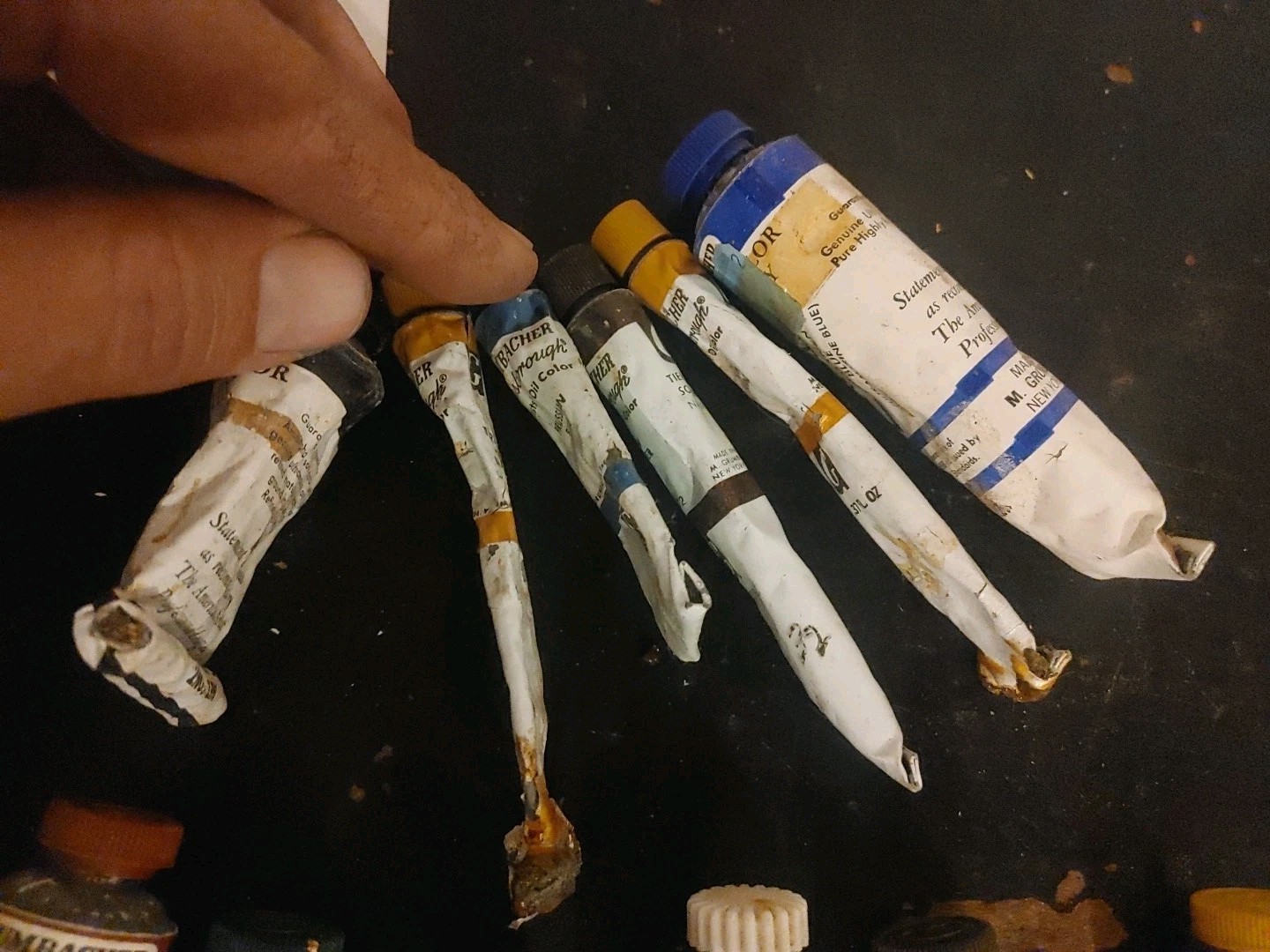 Vintage GRUMBACHER PRE-TESTED Oil Paints Mixed Lot + Sargent PREOWNED AS-IS