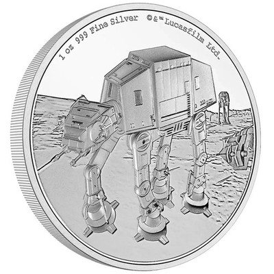 Silbermünze Star Wars  Vehicles (1.) AT-AT Walker  2022 - Niue - 1 Oz PP