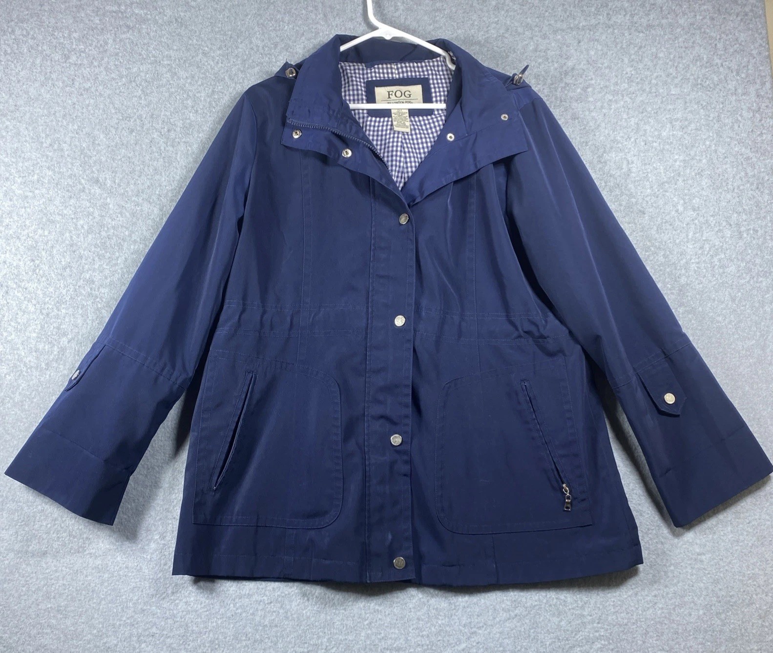 Womens Large Navy Hooded Classic Heritage Capsule