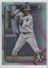 2022 Bowman Chrome Prospects Aqua & Pink Vapor Refractor /125 Junior Perez 10h2